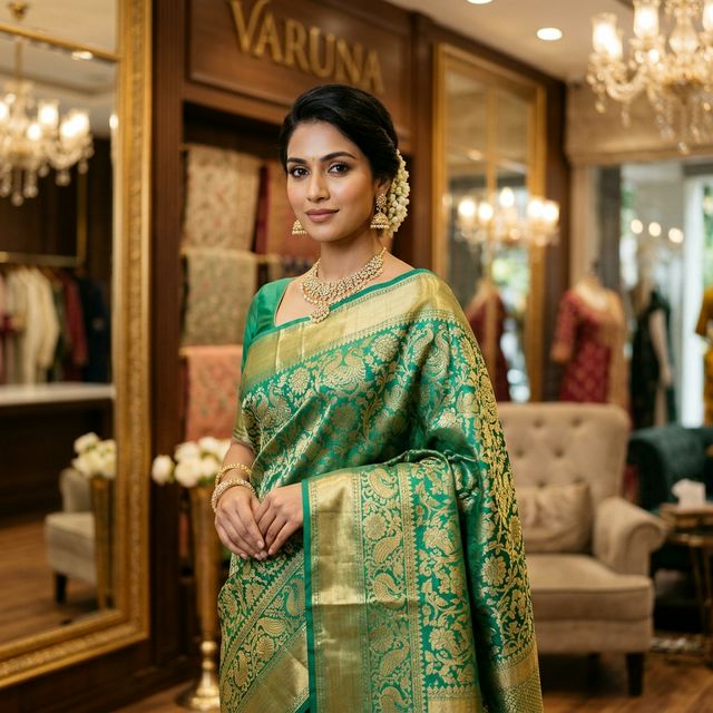 Nile Green Kanjeevaram