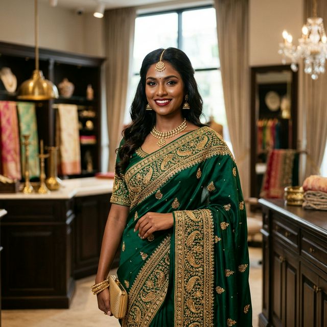 Emerald Zardosi Heritage