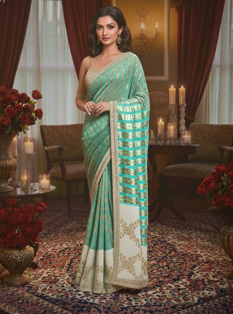 Teal Sequin Elegance