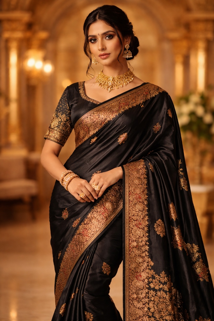 Midnight Black Banarasi